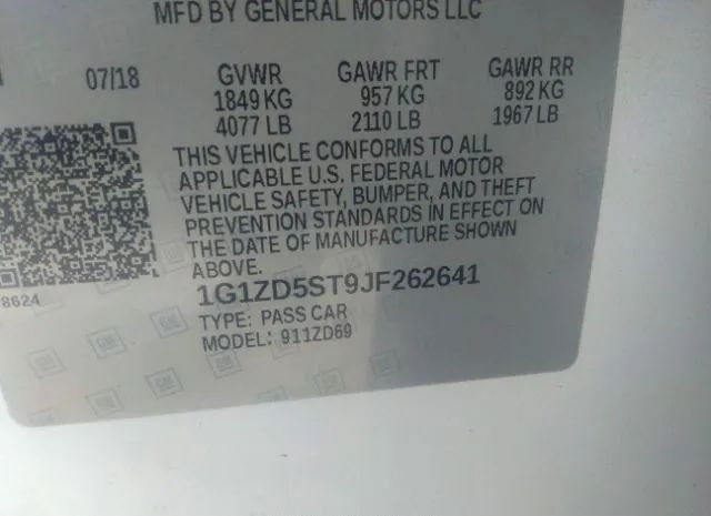 Photo 8 VIN: 1G1ZD5ST9JF262641 - CADILLAC SRX 