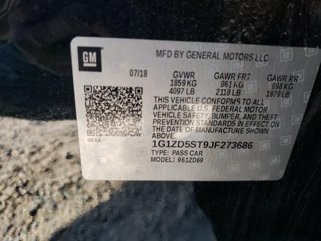 Photo 9 VIN: 1G1ZD5ST9JF273686 - CHEVROLET MALIBU LT 