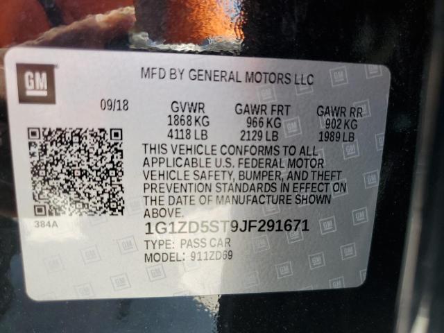 Photo 11 VIN: 1G1ZD5ST9JF291671 - CHEVROLET MALIBU LT 