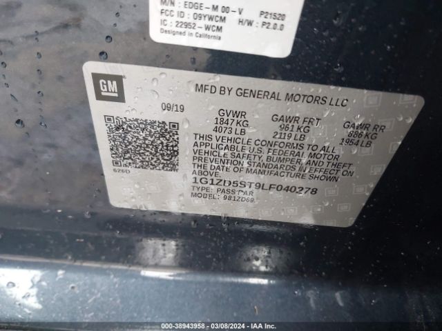 Photo 8 VIN: 1G1ZD5ST9LF040278 - CHEVROLET MALIBU 