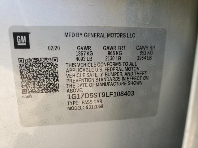 Photo 11 VIN: 1G1ZD5ST9LF108403 - CHEVROLET MALIBU LT 