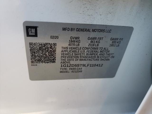 Photo 9 VIN: 1G1ZD5ST9LF110412 - CHEVROLET MALIBU LT 