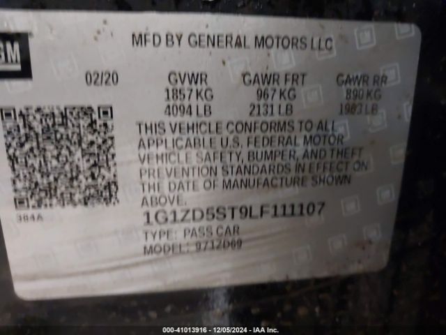 Photo 8 VIN: 1G1ZD5ST9LF111107 - CHEVROLET MALIBU 