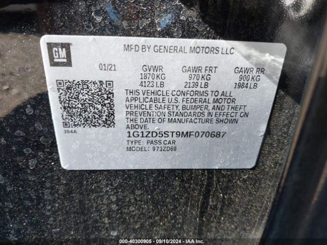 Photo 8 VIN: 1G1ZD5ST9MF070687 - CHEVROLET MALIBU 