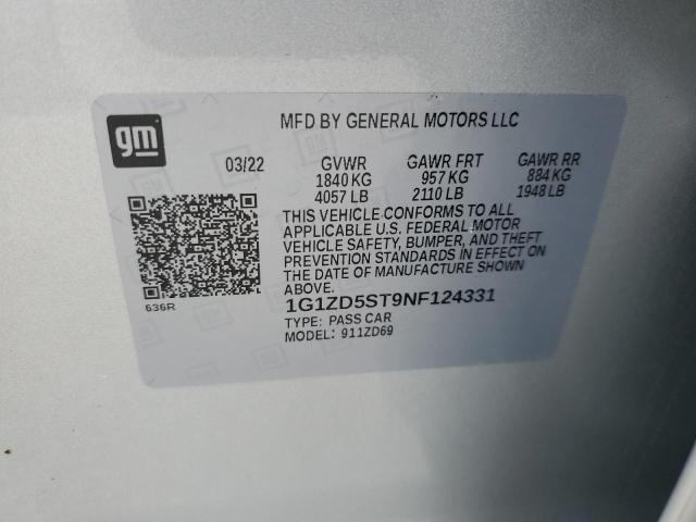 Photo 11 VIN: 1G1ZD5ST9NF124331 - CHEVROLET MALIBU LT 