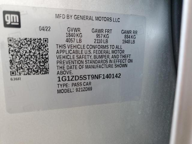 Photo 12 VIN: 1G1ZD5ST9NF140142 - CHEVROLET MALIBU LT 