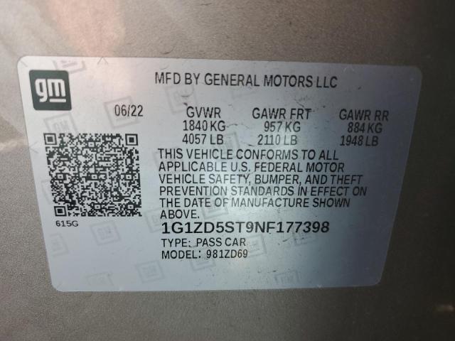 Photo 11 VIN: 1G1ZD5ST9NF177398 - CHEVROLET MALIBU LT 