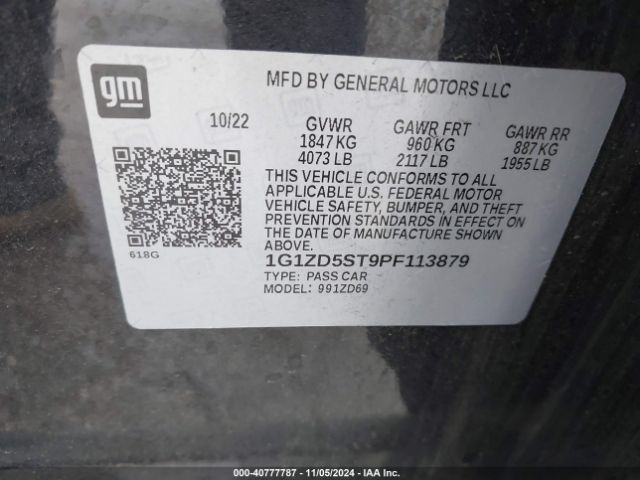 Photo 8 VIN: 1G1ZD5ST9PF113879 - CHEVROLET MALIBU 