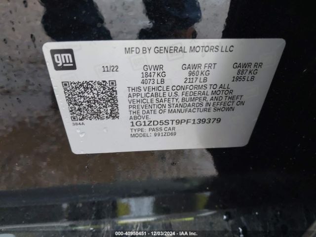 Photo 8 VIN: 1G1ZD5ST9PF139379 - CHEVROLET MALIBU 