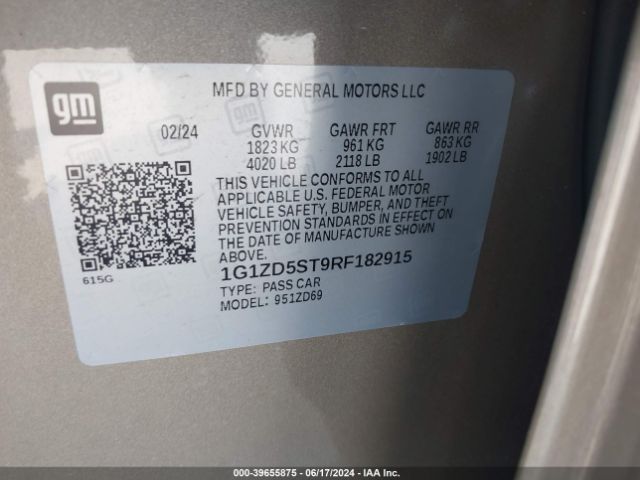 Photo 8 VIN: 1G1ZD5ST9RF182915 - CHEVROLET MALIBU 