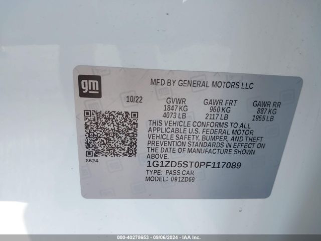 Photo 8 VIN: 1G1ZD5STOPF117089 - CHEVROLET MALIBU 