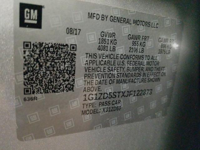 Photo 9 VIN: 1G1ZD5STXJF122873 - CHEVROLET MALIBU LT 