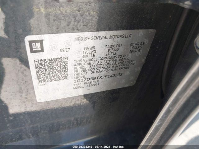 Photo 8 VIN: 1G1ZD5STXJF140533 - CHEVROLET MALIBU 