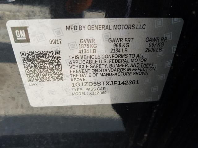 Photo 9 VIN: 1G1ZD5STXJF142301 - CHEVROLET MALIBU LT 