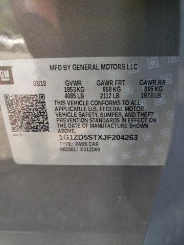 Photo 12 VIN: 1G1ZD5STXJF204263 - CHEVROLET MALIBU LT 