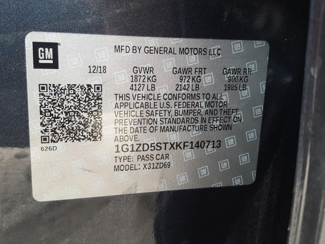 Photo 9 VIN: 1G1ZD5STXKF140713 - CHEVROLET MALIBU LT 