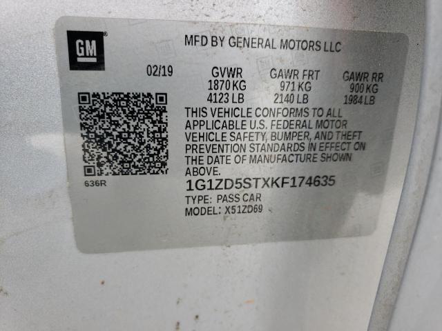 Photo 11 VIN: 1G1ZD5STXKF174635 - CHEVROLET MALIBU 