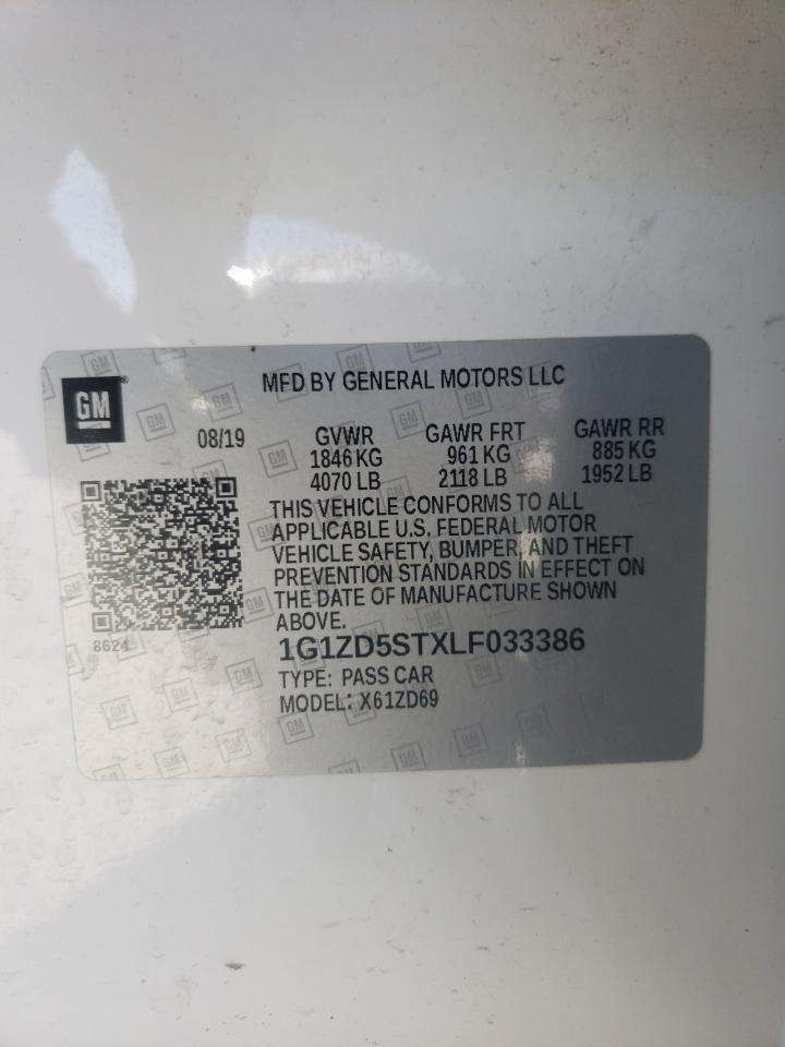 Photo 12 VIN: 1G1ZD5STXLF033386 - CHEVROLET MALIBU 