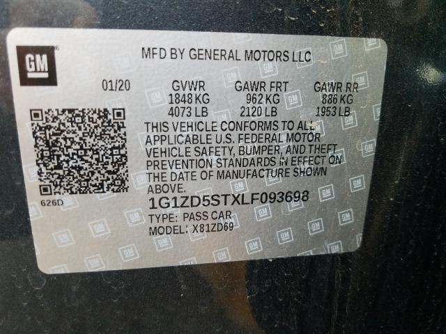 Photo 9 VIN: 1G1ZD5STXLF093698 - CHEVROLET MALIBU LT 