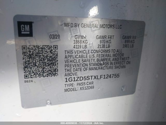 Photo 8 VIN: 1G1ZD5STXLF124755 - CHEVROLET MALIBU 