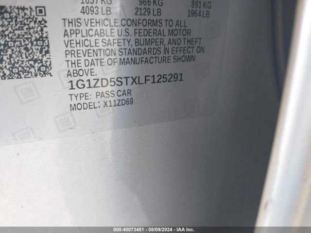 Photo 8 VIN: 1G1ZD5STXLF125291 - CHEVROLET MALIBU 