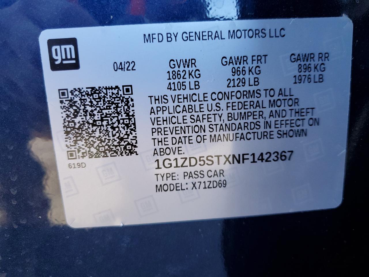 Photo 11 VIN: 1G1ZD5STXNF142367 - CHEVROLET MALIBU 