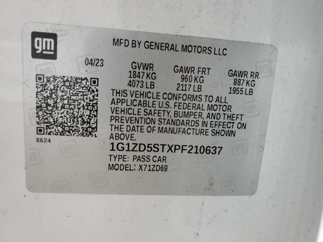 Photo 11 VIN: 1G1ZD5STXPF210637 - CHEVROLET MALIBU LT 