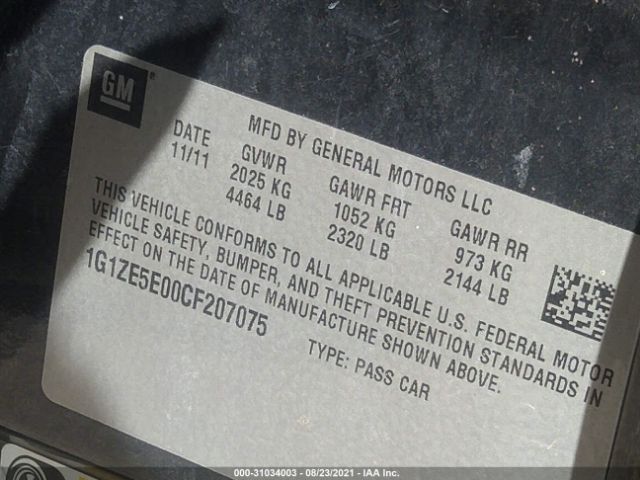 Photo 8 VIN: 1G1ZE5E00CF207075 - CHEVROLET MALIBU 