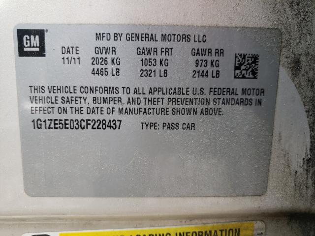 Photo 9 VIN: 1G1ZE5E03CF228437 - CHEVROLET MALIBU LTZ 