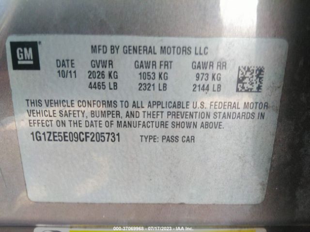 Photo 8 VIN: 1G1ZE5E09CF205731 - CHEVROLET MALIBU 