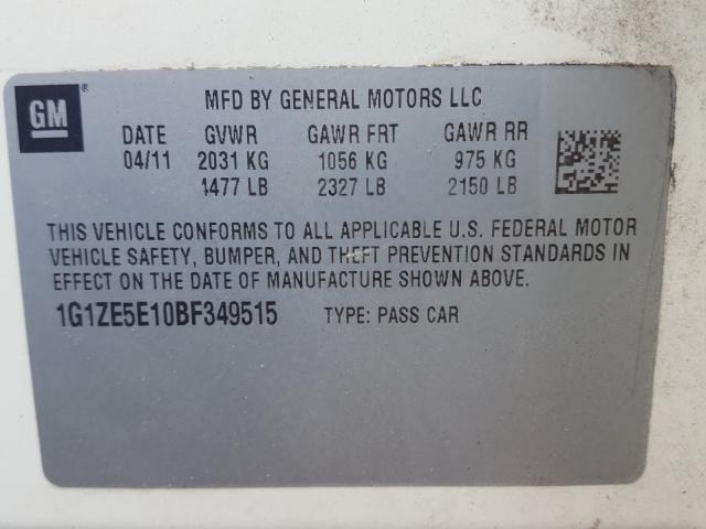 Photo 9 VIN: 1G1ZE5E10BF349515 - CHEVROLET MALIBU LTZ 