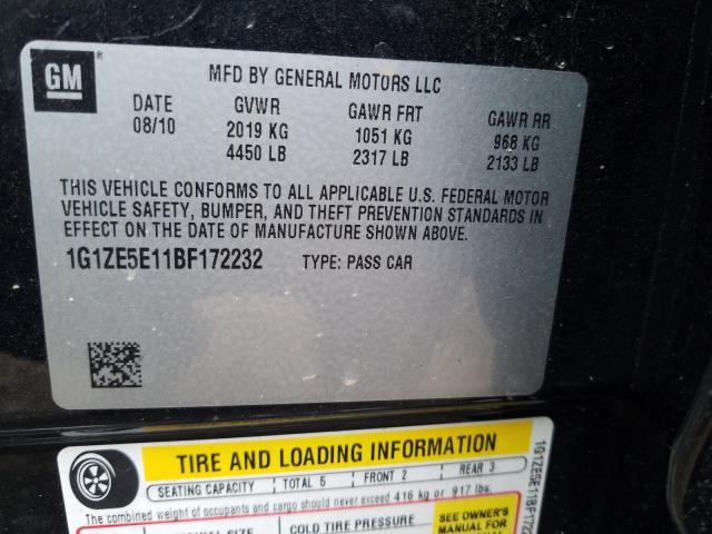 Photo 9 VIN: 1G1ZE5E11BF172232 - CHEVROLET MALIBU LTZ 