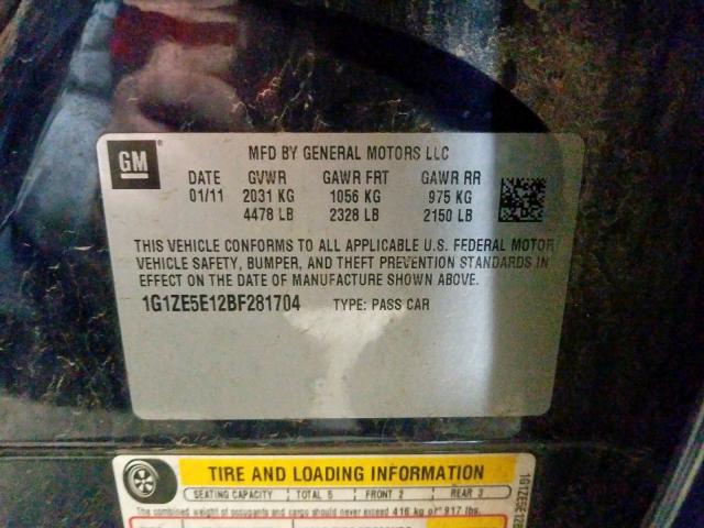 Photo 9 VIN: 1G1ZE5E12BF281704 - CHEVROLET MALIBU LTZ 