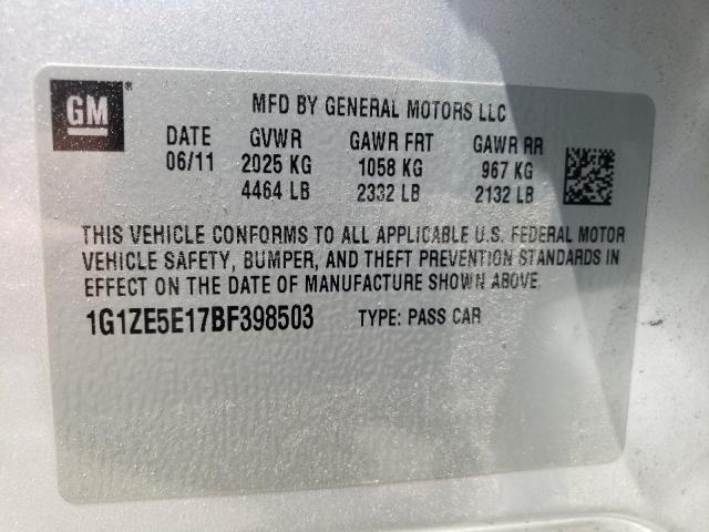 Photo 9 VIN: 1G1ZE5E17BF398503 - CHEVROLET MALIBU LTZ 