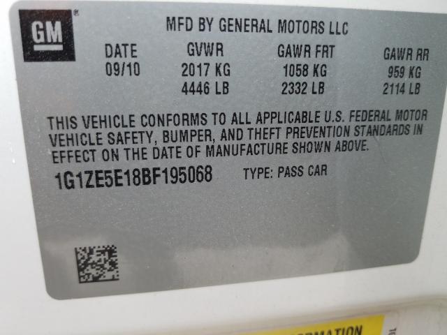 Photo 9 VIN: 1G1ZE5E18BF195068 - CHEVROLET MALIBU LTZ 