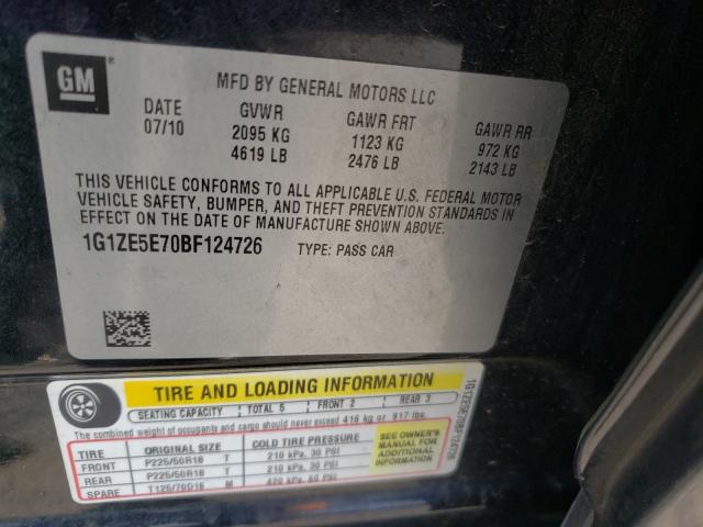 Photo 9 VIN: 1G1ZE5E70BF124726 - CHEVROLET MALIBU LTZ 