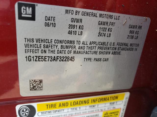 Photo 9 VIN: 1G1ZE5E73AF322845 - CHEVROLET MALIBU LTZ 