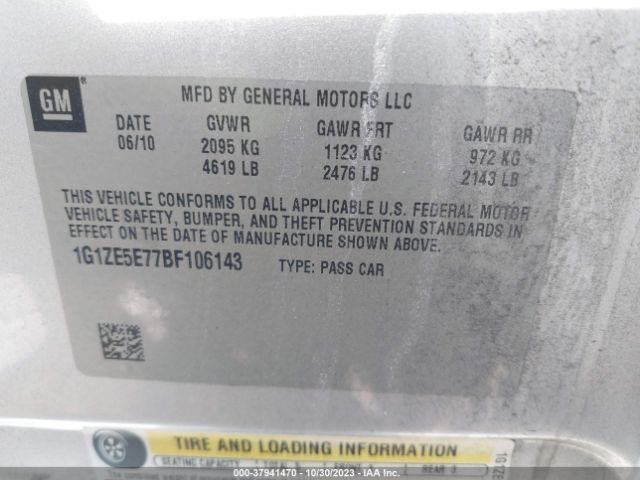 Photo 8 VIN: 1G1ZE5E77BF106143 - CHEVROLET MALIBU 