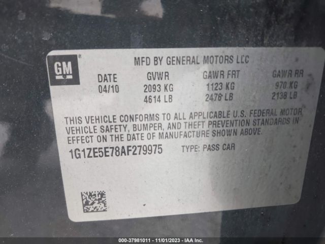 Photo 8 VIN: 1G1ZE5E78AF279975 - CHEVROLET MALIBU 