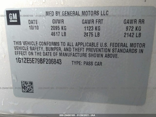 Photo 8 VIN: 1G1ZE5E79BF206843 - CHEVROLET MALIBU 