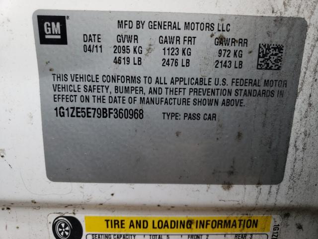 Photo 9 VIN: 1G1ZE5E79BF360968 - CHEVROLET MALIBU LTZ 