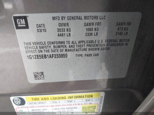 Photo 8 VIN: 1G1ZE5EB1AF233859 - CHEVROLET MALIBU 