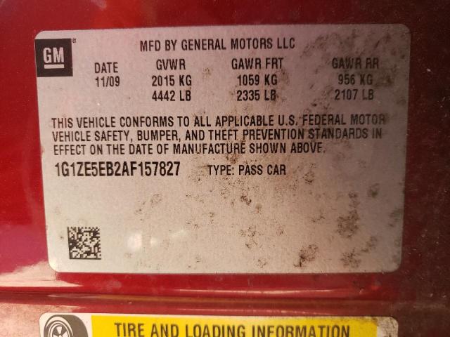 Photo 9 VIN: 1G1ZE5EB2AF157827 - CHEVROLET MALIBU LTZ 