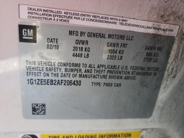 Photo 9 VIN: 1G1ZE5EB2AF206430 - CHEVROLET MALIBU LTZ 