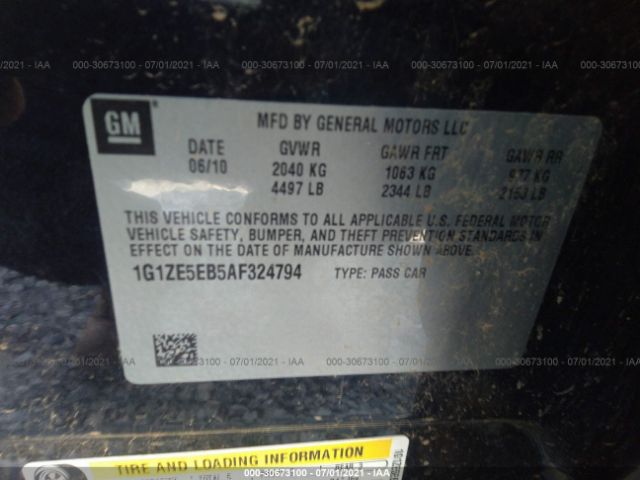 Photo 8 VIN: 1G1ZE5EB5AF324794 - CHEVROLET MALIBU 