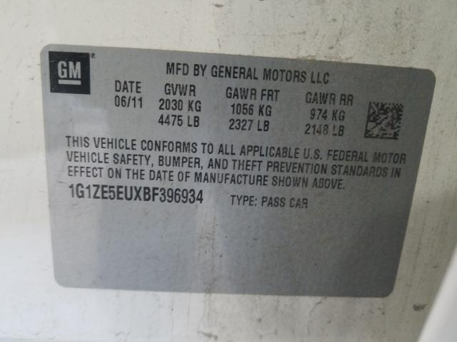 Photo 9 VIN: 1G1ZE5EUXBF396934 - CHEVROLET MALIBU LTZ 