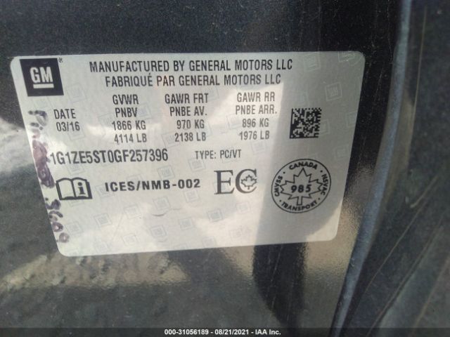 Photo 8 VIN: 1G1ZE5ST0GF257396 - CHEVROLET MALIBU 