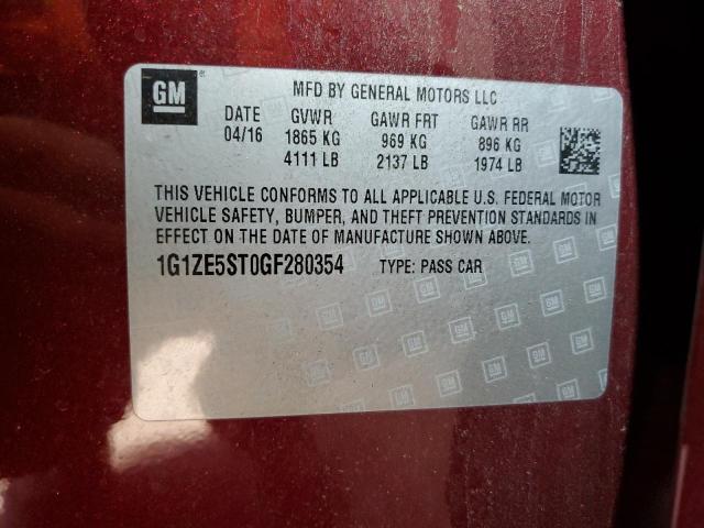 Photo 11 VIN: 1G1ZE5ST0GF280354 - CHEVROLET MALIBU 