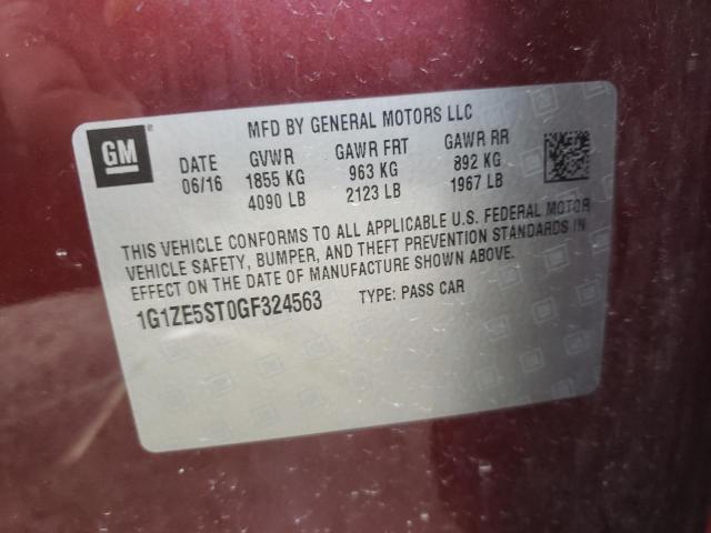 Photo 9 VIN: 1G1ZE5ST0GF324563 - CHEVROLET MALIBU LT 