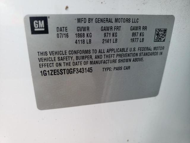 Photo 9 VIN: 1G1ZE5ST0GF343145 - CHEVROLET MALIBU LT 